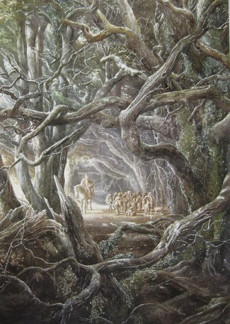 GANDALF LEAVES AT MIRKWOOD print by Alan Lee