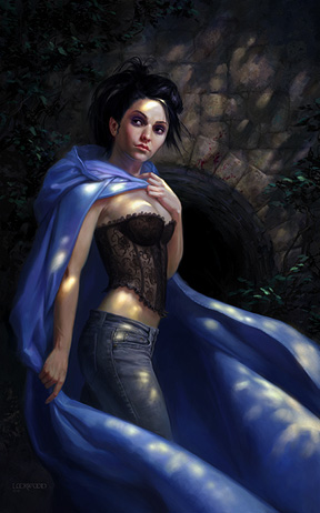 BLUE CLOAK signed print by Todd Lockwood