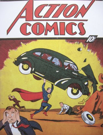 ACTION COMICS No.1 COMIC COVER art print by Joe Shuster
