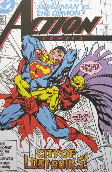 ACTION COMICS FEATURING SUPERMAN No. 587 COMIC COVER art print 