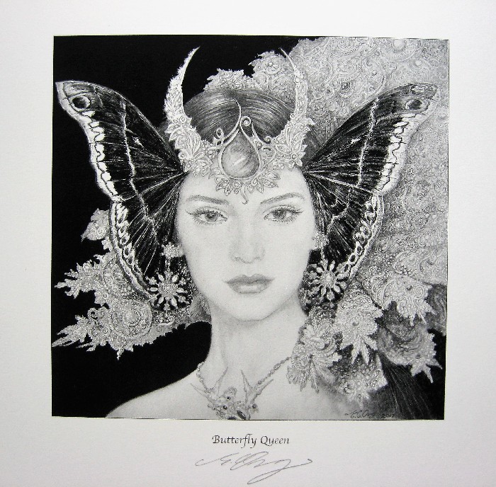 BUTTERFLY QUEEN signed Giclee print by Ed Org