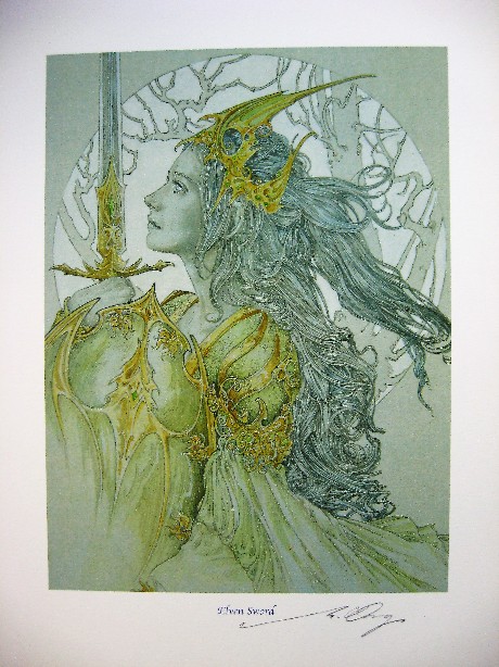 ELVEN SWORD Signed Giclee print by Ed Org