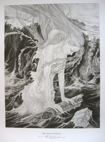 SIRENS TREASURE Giclee print by Ed Org