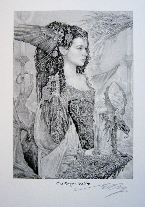 DRAGON MAIDEN print by Ed Org