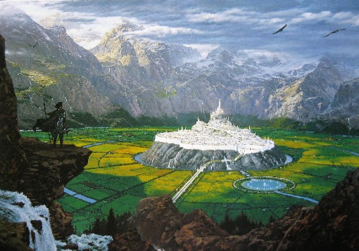 TUOR REACHES THE HIDDEN CITY OF GONDOLIN by Ted Nasmith