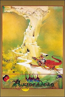 GREEN CASTLE (pomegranate poster) by Roger Dean