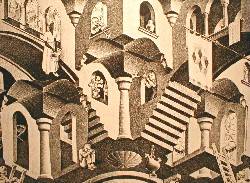 CONCAVE & CONVEX print by MC Escher