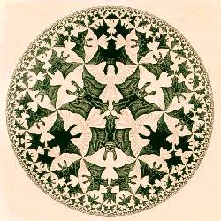 CIRCLE LIMIT 4  by MC Escher