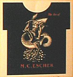 DRAGON - BLACK T-SHIRT (XL) by MC Escher