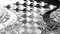 DAY & NIGHT (small) by MC Escher