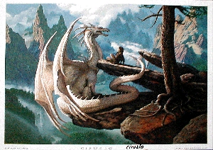 SIGNED MOUNTED PRINTS OF DRAGON ART BY ARTIST CIRUELO CABRAL