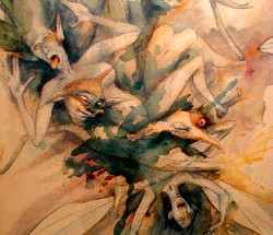 Three Fairies and Two Goblins by Brian Froud