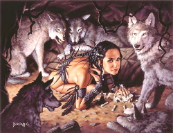 WOLF'S LAIR signed art print by Dorian Cleavenger