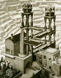 WATERFALL (small) by MC Escher