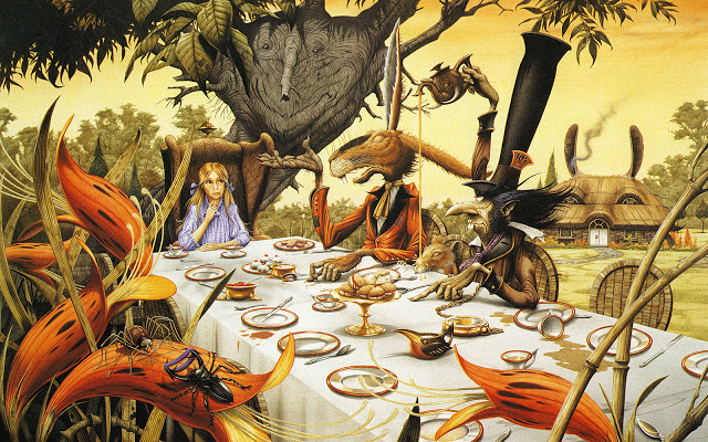 AT THE MARCH HARE'S TABLE by Rodney Matthews (Ltd)